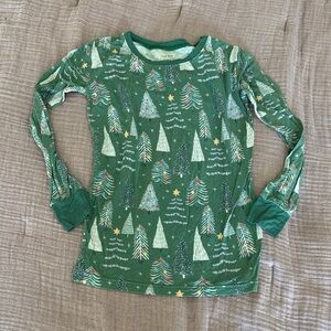 Little Sleepies Green Christmas Pajama top (top only)